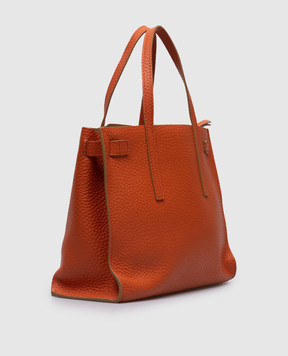 Gianni Chiarini Помаранчева шкіряна сумка-тоут Altea BS11646RNGDBL