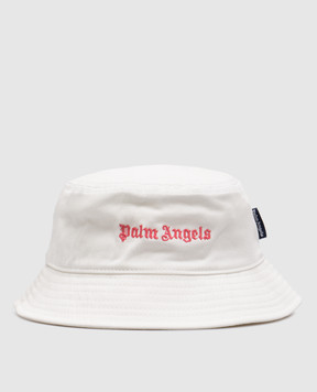 Palm Angels Дитяча біла панама з вишивкою логотипа PGLA001C99FAB001
