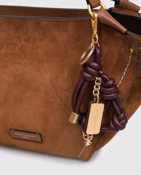 Gianni Chiarini Бордовый кожаный брелок для сумки логотипом PCGIFT12025