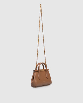 Dolce&Gabbana Коричневая кожаная сумка Day Mini Marlene BB7744A3G19