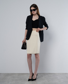 Tom Ford Бежевая юбка с логотипом GCK163YAX618