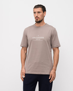 Brunello Cucinelli Черная футболка с принтом M0B138495