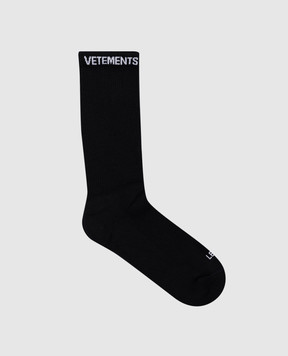 Vetements Чорні шкарпетки з логотипом UA66SO100Bm