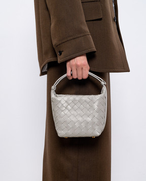 Bottega Veneta Сіра шкіряна сумка Candy Wallace 776781V3IV1