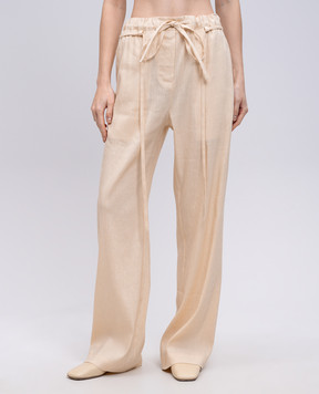 PROENZA SCHOULER Жовті штани Magnus з льоном WL2526241AC154