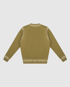 Off-White Детский зеленый свитшот с принтом логотипа Off OBBA001F24FLE001