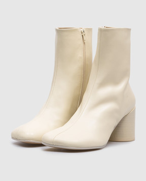 Maison Margiela MM6 Бежеві шкіряні ботильйони Ankle S59WU0235P3628