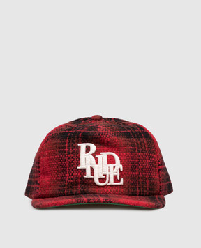 Rhude Красная кепка в клетку с логотипом Scramble RHPF25HA01744