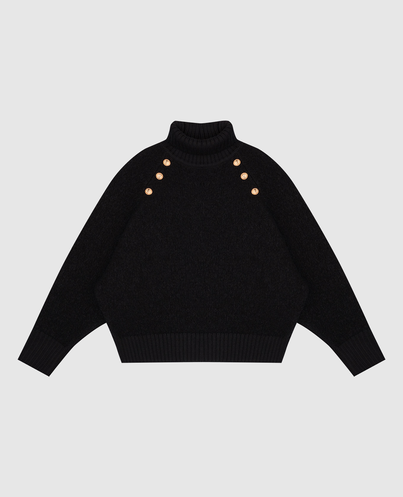 Детский черный свитер с шерстью