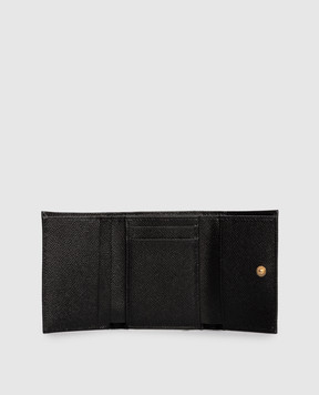 Dolce&Gabbana Черный кожаный портмоне с логотипом BI0770A1001