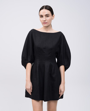 Faithfull Чорна сукня міні Lowen з льону FF3345BLK