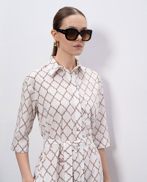 Tom Ford Коричневі сонцезахисні окуляри Carla FT12205252F