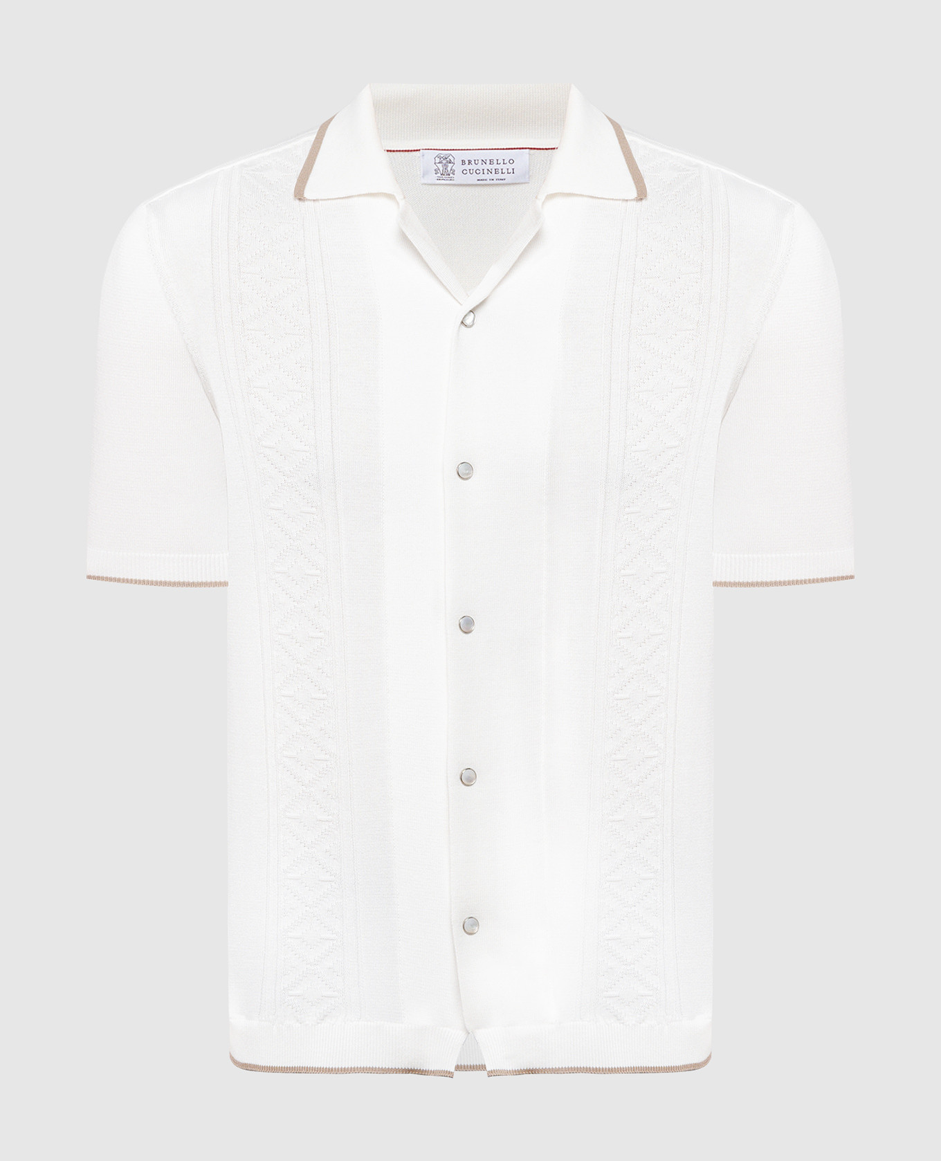 White shirt in a textured pattern