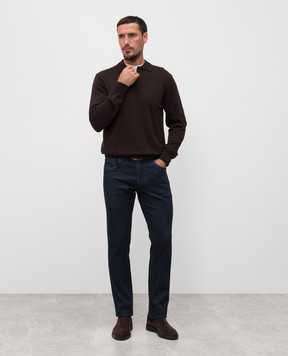 Cashmere&Whiskey Коричневе поло з вовни мериноса 94394Z
