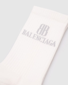 Balenciaga Білі шкарпетки Nano з логотипом 8354974F1B5