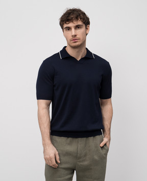 Canali Синее поло MK02261C1051