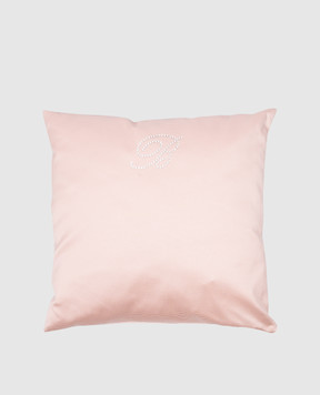 Blumarine Розовая декоративная подушка Note с кристаллами Swarovski H0000000131
