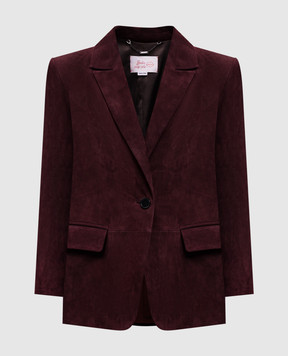 Babe Pay Pls Бордовий замшевий жакет 2525SUEDE