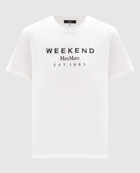 Max Mara Weekend Біла футболка CABINA з принтом логотипа CABINA