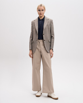 Max Mara Weekend Синє поло SCENA з вишивкою емблеми SCENA