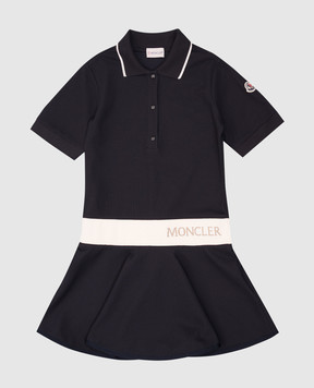 Moncler ENFANT Дитяча синя сукня з логотипом K19548I00001899YV810