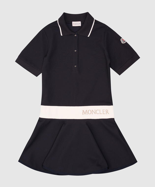 Moncler ENFANT Дитяча синя сукня з логотипом K19548I00001899YV12