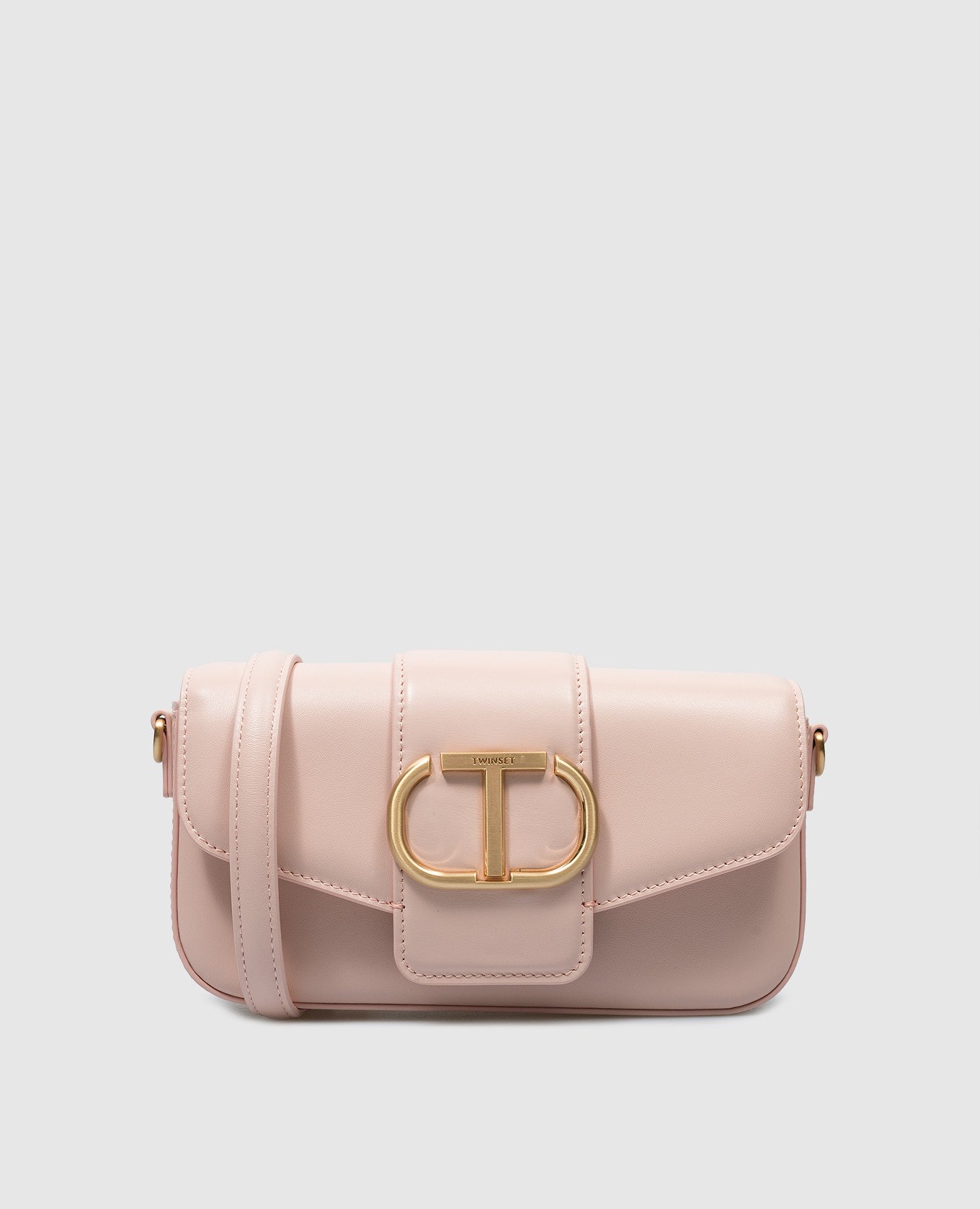 Amie pink leather cross body bag