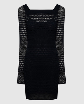 Tom Ford Чорна ажурна сукня міні ACK420YAX652
