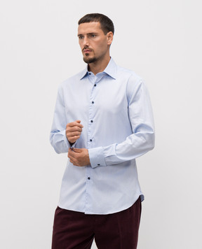 Brunello Cucinelli Блакитна сорочка в смужку MY651S1889