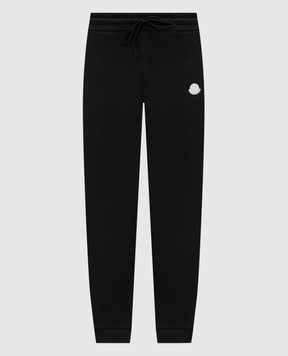 Moncler Чорні спортивні штани з нашивкою емблеми логотипа K10918H0000689AEN