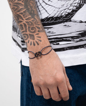 Off-White Синій браслет Arrow OMOA10AC99MET001