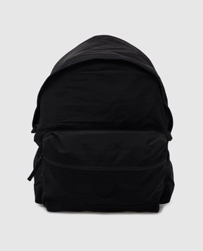 Stone Island Черный рюкзак с вышивкой логотипа эмблемы. K1S159200009S0076