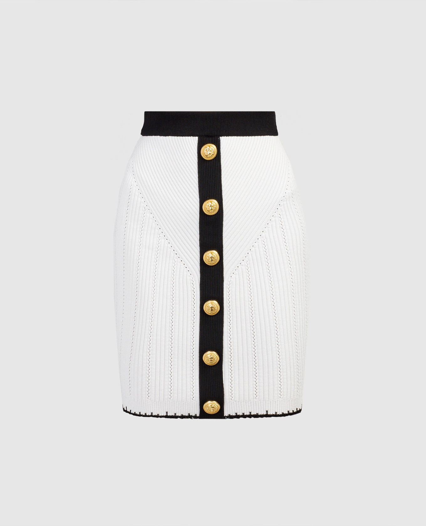 White skirt in a textured pattern