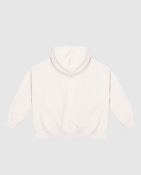Brunello Cucinelli Детское бежево худи с вышивкой логотипа. BN05NE870B