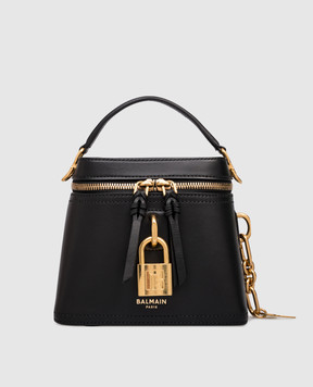 Balmain Черная кожаная сумка Pulse Vanity FN1BH004LORL