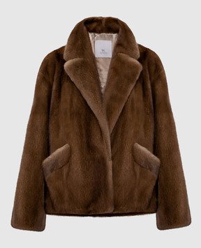 Rindi Коричневая укороченная шуба из меха норки 105VML25
