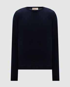 Cashmere&Whiskey Синий джемпер из шерсти 92392