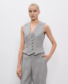 Ermanno Scervino Серый жилет с шерстью D476N300GVP