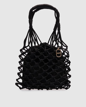 Twinset Черный плетеный шопер Alizée 251TD8250