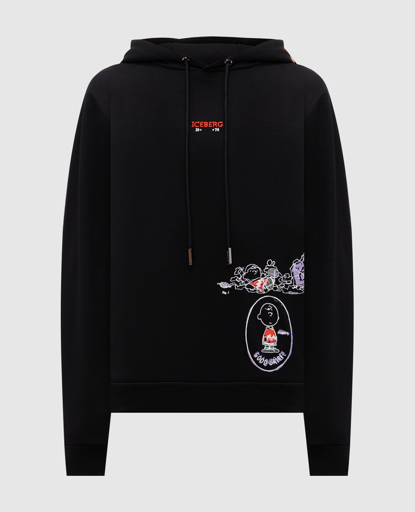 

Черные худи с вышивкой Fridge, Черный, Худи