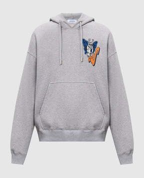 Off-White Серое худи Gang OMBB085F24FLE00H