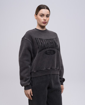 Alexander Wang Серый утепленный свитшот с принтом логотипа 4CC2251539