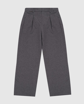 Brunello Cucinelli Детские серые меланжевые штаны BH827P214C