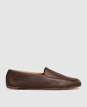 Loro Piana Коричневые кожаные мокасины Anton Walk FAO7135