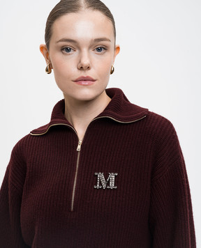 Max Mara Серая брошь Bath2 с кристаллами BATH2