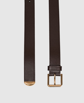 Givenchy Коричневий шкіряний ремінь з логотипом BB408HB2AE