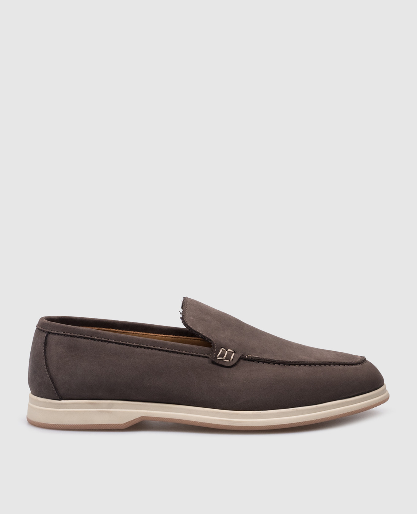 Brown nubuck loafers