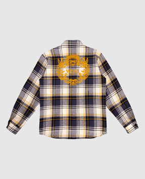 Versace Детская рубашка в клетку с логотипом 10206611A14965