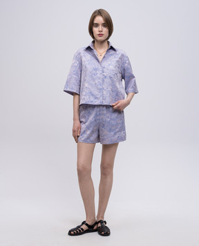 Off-White Фіолетові шорти у візерунок в стилі фрески OWCB05DS25FAB002