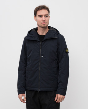 Stone Island Синяя куртка прямого кроя с логотипом K2S154100047S0026